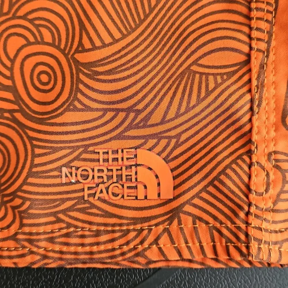 The North Face Board Shorts Swim Trunks Orange Anchors Waves Print‎ | Men's 32